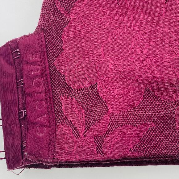 Cacique Dark Purple Invisible Lace Backsmoother Lightly Lined Balconette Bra - Picture 8 of 15